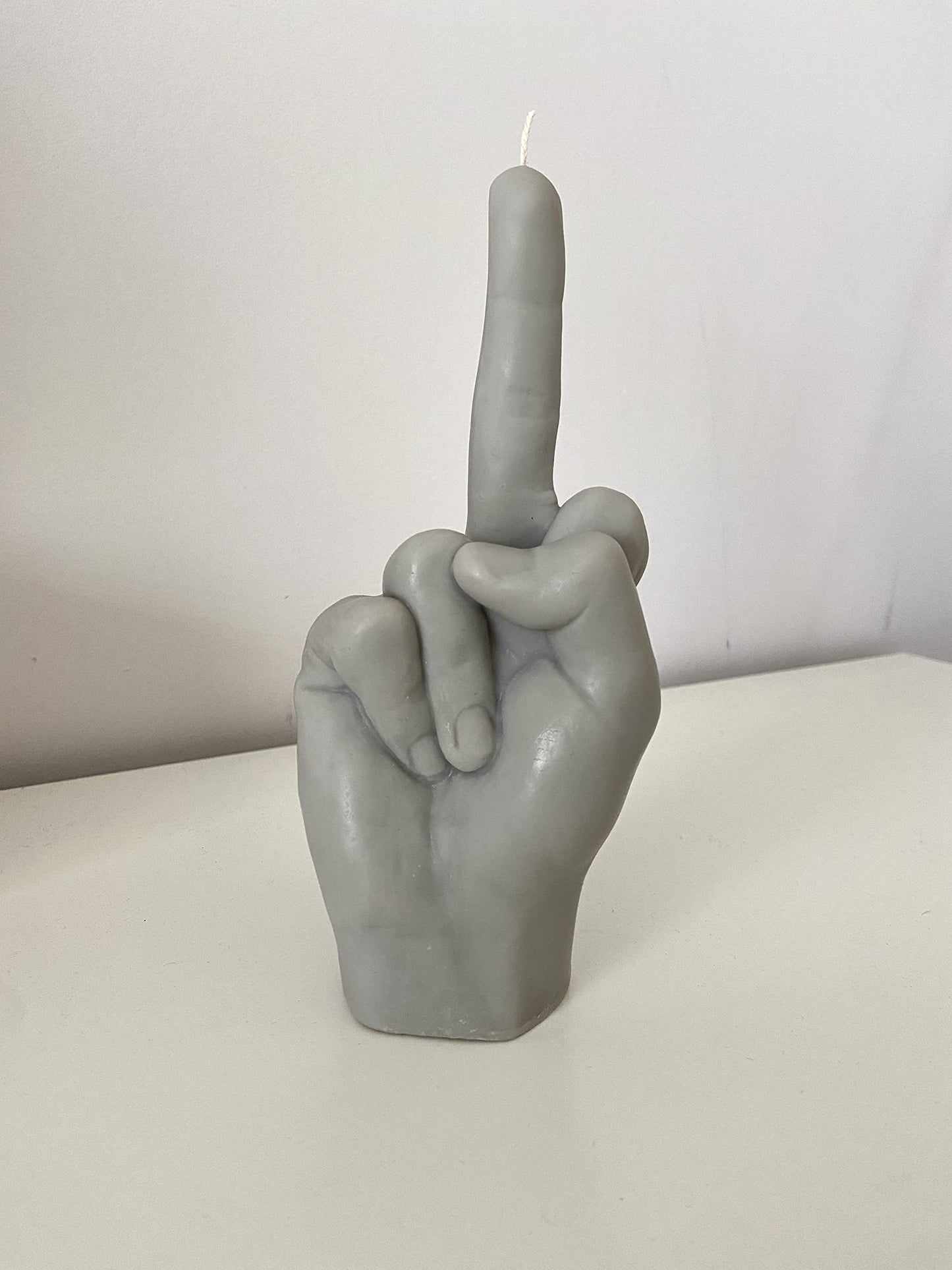 Big Fuck You Candle, Large Middle Finger Candle, Hand Gesture Candle, Homemade soy candle, Candle Gift, Funny candle, Scented candle (Beige, UNSCENTED)