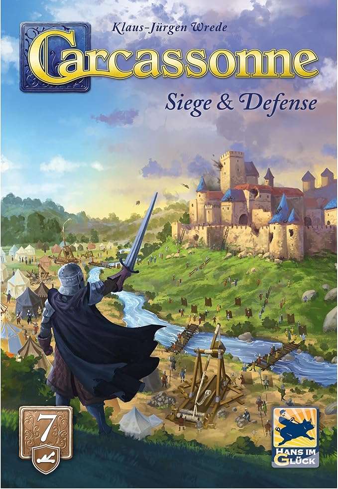 Hans Im Gluck Carcassonne Siege &amp Defense Board Game Expansion - Add Fortresses Catapults &amp New City Challenges Family Fun for Kids &amp Adults Ages 8+ 2-5 Players 45 Minute Playtime