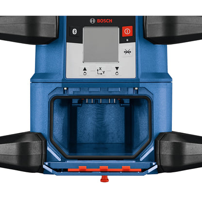 BOSCH GRL4000-80CHVK-S REVOLVE 18V Connected Self-Leveling Horizontal/Vertical Rotary Laser Kit, Includes Tripod, Grade Rod, Receiver, Battery Adapter, 4 D Batteries, Carrying Case, & Accessories
