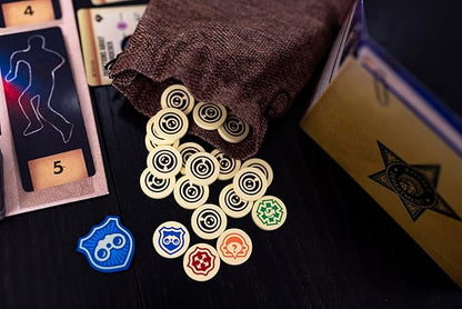 Intent to Kill Deluxe Upgrade by 25th Century Games | Ages 14+ | 2-4 Players | Two New Scenarios | Wooden Upgrade Components | an Evidence Token Bag and Player Screens