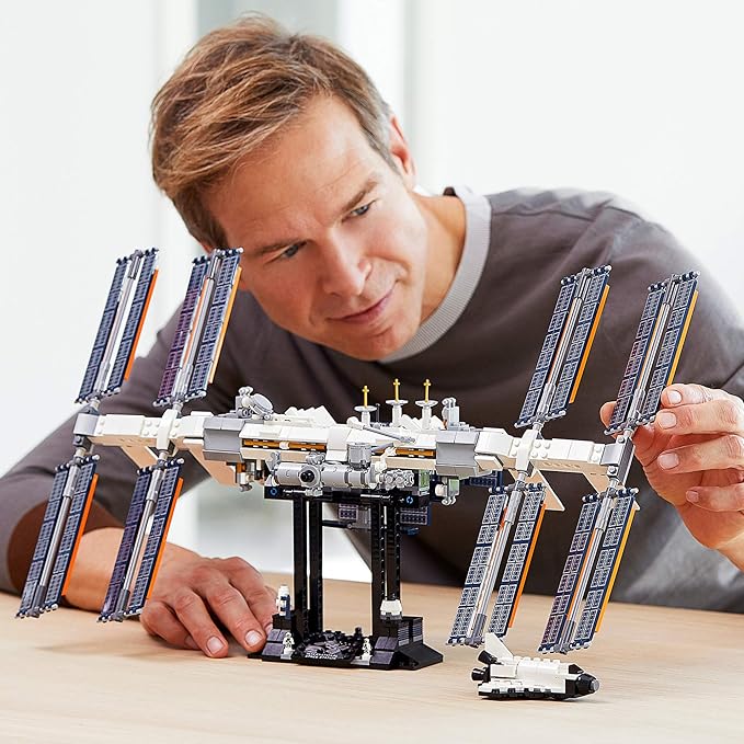 LEGO Ideas International Space Station 21321 Building Kit Adult Set for Display Makes a Great Birthday Present (864 Pieces)