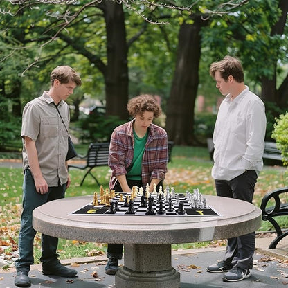 4 Four Players Chess Board Game Four Person Chess Set Game Unique Team Chess Set Mouse Pad Material with 4 Sets of Chess Pieces (64 Pieces) 2-4 Person Adult Game Portable Game Set