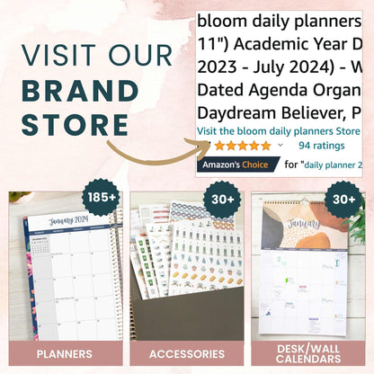 bloom daily planners Undated Perpetual Desk Easel with Motivational Quotes - Inspirational Standing Flip Calendar for Women - Page A Day (5.25" x 5.5") - Hand-Lettered
