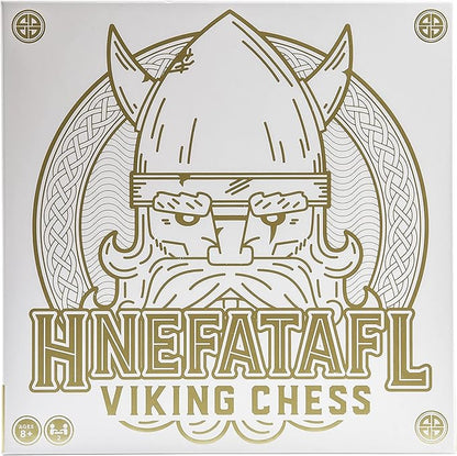 Hnefatafl Two Player Strategy Game with Wooden Game Board for Kids and Adults