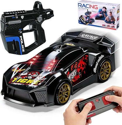 Remote Control Car with Shooting Game 3 IN 1 Parent-Child Drift RC Car 2.4GHz Stunt Toys with Infrared Gun Christmas Birthday Gifts for 3 4 5 6 7 8 9 10 Year Old Kids Boys Girls Age 4-7 8-12 (Black)