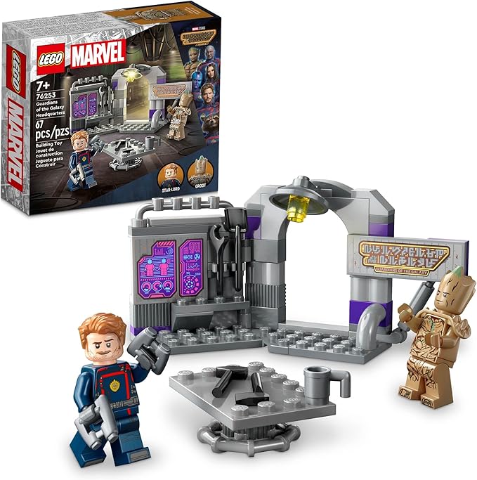 Lego 76253 Marvel Headquarters of The Guardians of The Galaxy Volume 3 Movie Set Construction Toy Gift Idea for Children from 7 Years with Groot and Star-Lord Mini Figures