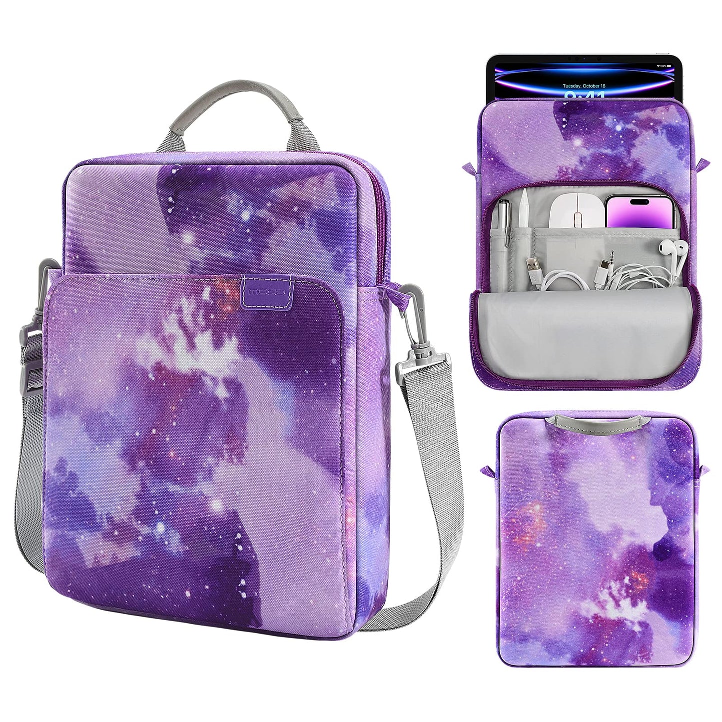 MoKo 15 Inch Laptop Sleeve Bag Fits MacBook Air 15" M2 2023, MacBook Pro 14" M2 2023, Galaxy Tab S9 Utra 14.6" 2023, Handle Carrying Case with Shoulder Strap, Indigo