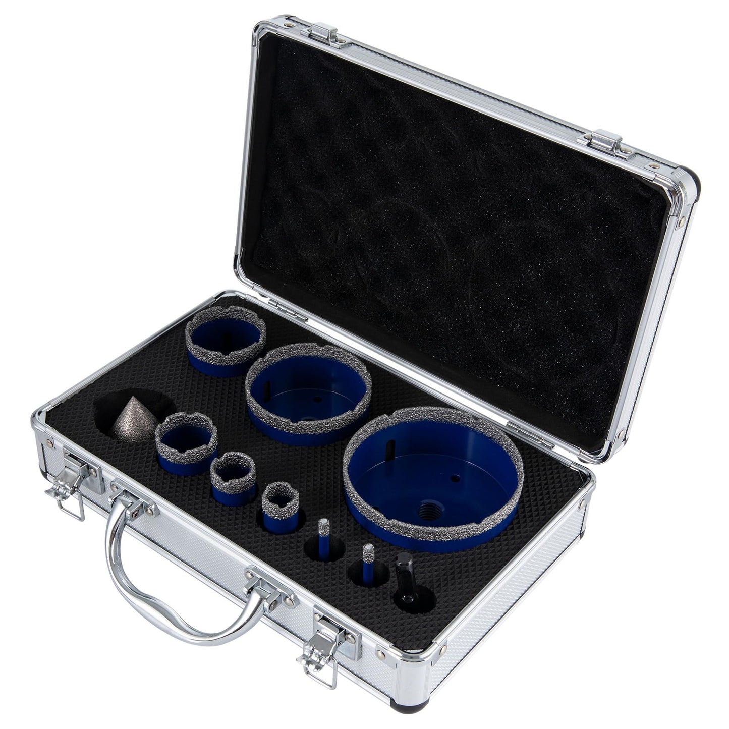 MDBTTOOLS Diamond Core Drill Bits 10Pcs, Tile Diamond Drill Bits Set,Porcelain Hole Saw, Cutter for Marble Ceramic Granite(6/6/20/25/35/50/75/100mm/2 inch)