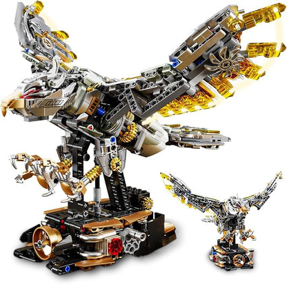 Ideas Mechanical Eagle Building Set with Light Compatible with Lego Animal Rotatable Eagle Building Blocks Toy for Adults STEM Gift for Girls Boys Teens Age 12+ (1168 PCS)