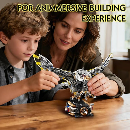 Mechanical Eagle Building Sets Compatible with Lego Birds Animal Collection Toy Home or Office Decor for Adults STEM Building Gift for Teens Boys and Girls 8-14 (1168PCS)
