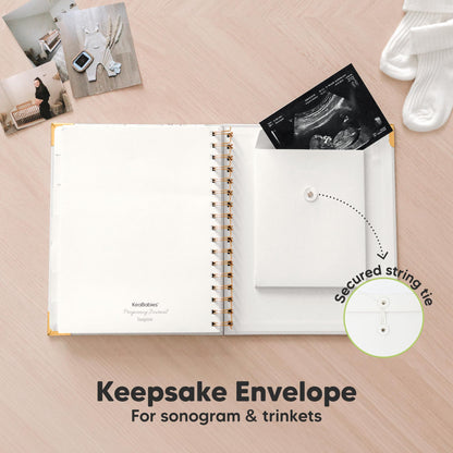 Pregnancy Journal for First Time Moms Gifts - 90 Pages Hardcover Pregnancy Memory Book, Beautiful & Cute Baby Book Keepsake, Ultrasound Baby Scrapbook, Mom To Be Gift (Alpine)