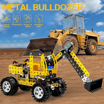 Lucky Doug Stem Building Projects Toys for Kids Boys 8 9 10 11 12 Year Old Metal Building Construction Model kit Building Blocks DIY Toy