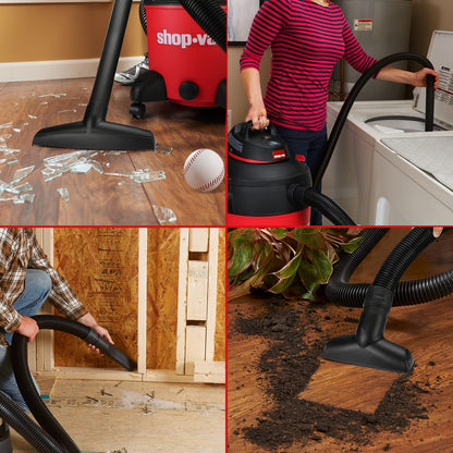 Shop-Vac 5983089 12 Gallon 5.5 Peak HP Wet/Dry Vacuum, 2.5 Inch Diameter x 8 Foot Hose, 12 Foot Cord, Ideal for Jobsite, Garage & Workshop