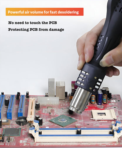 Hot Air Gun Soldering Station, ST-8800D Hot Air Rework Station, Desoldering Station with 4 Air Nozzles, 800W, Automatic Sleep, Temperature Lockout