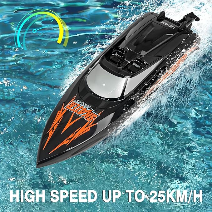 Cheerwing Skater RC Boat Self-Righting Remote Control Boat 25km/h High Speed Racing Boats Toys for Pools &amp Lakes 2 Batteries