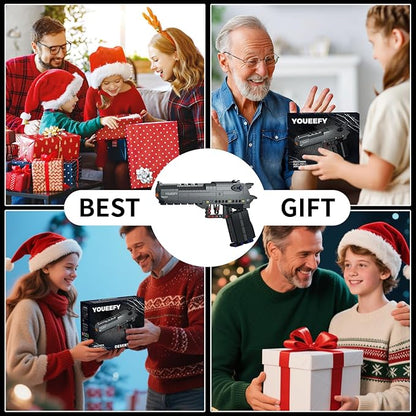 1:1 Desert Eagle Pistol Building Blocks Set 300+ Pieces Building Blocks Model Gun Toy for Adults &amp Kids 14+ Unique Collectible Gift for Christmas Birthday Military Fans