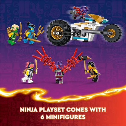 LEGO NINJAGO Ninja Team Combo Vehicle 4 in 1 Ninja Playset for Kids with Glider Off-Road Racer and 2 Motorcycle Toys Birthday Gift for Boys and Girls Ninja Toy with 6 Minifigures 71820