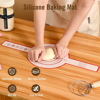 Sourdough Starter Kit | Complete Sourdough Bread Baking Supplies & Sour Dough Bread Making Kit with Proofing Baskets (8.5" & 10") All-in-One Baking Tools & Gift Set for Women, Beginners & Home Bakers