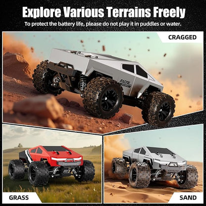 WayEee 1:18 Fast RC Car 40 KPH High Speed 4X4 Remote Control Monster Truck All Terrain Vehicles Toy with 2 Batteries 2.4GHz Remote Control 2 PVC Shell Off-Road Pickup Gift for Kids and Adults