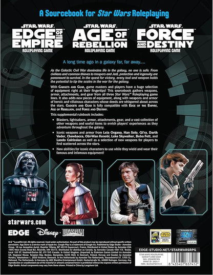 Asmodee Star Wars: Roleplaying Game Gadgets and Gear SOURCEBOOK - Weapons Armor &amp Attachments for Edge of The Empire Age of Rebellion &amp Force and Destiny RPG for Ages 14+ 3-5 Players