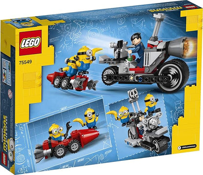LEGO Minions Unstoppable Bike Chase (75549) Minions Toy Building Kit with Bob Stuart and Gru Minion Figures Makes a Great Birthday Present for Minions Fans (136 Pieces)
