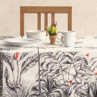 Maison d' Hermine Table Cloth Rectangle Table 100% Cotton 54 x 72 Inches Fall Tablecloth Reusable Everyday Use for Thanksgiving Christmas Decorations Dining Farmhouse Party (Amazonia)