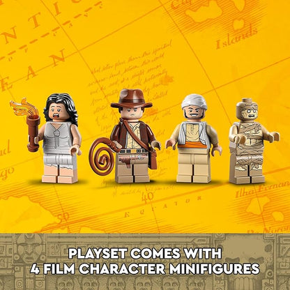 LEGO Indiana Jones Escape from The Lost Tomb 77013 Building Toy Featuring a Mummy and an Indiana Jones Minifigure from Raiders of The Lost Ark Movie Gift Idea for Kids Ages 8+