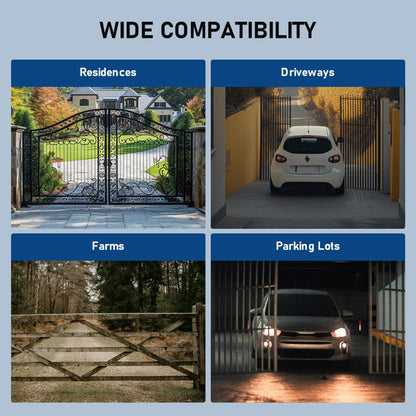 CO-Z Smart Gate Opener Kit, App Compatible Dual Swing Gate Opener for Doors up to 660lb*2, Automatic Electric Gate Opening System with Remote Controls & Release Keys for Driveway Home