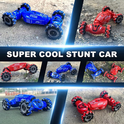 Upgraded Hand Gesture Sensing RC Stunt Car with Lights Music Spray Drift Gesture RC Car 360° Spins All Terrains Hand Controlled Truck Toys for 6 7 8 9 10 Year Old Boys