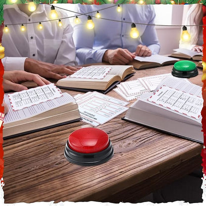 Christmas Bible Friendly Feud Game with 2 Answer Buzzers Religious Card Board Game Night Church Group Fun Trivia Quiz for Xmas Holiday Party Office Class Team Building