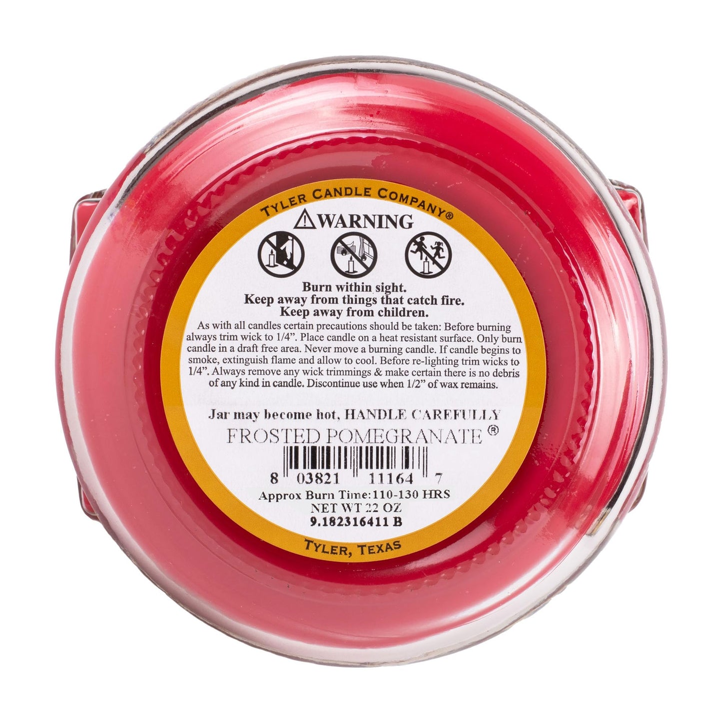 Tyler Candle 1 X Prestige Collection 22oz Two Wick Frosted Pomegranate Scent