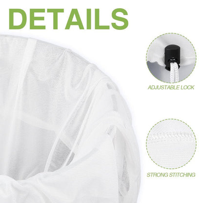 Chumia 10 Pack Brew Bags Reusable Extra Large 26 x 22'' Fine Mesh Strainer Cold Brew Filters Drawstring Cheese Cloth Straining Bags Wine Making Supplies for Fruit Cider Beer