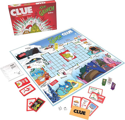 CLUE: The Grinch Classic Mystery Board Game Solve the Holiday Theft in Whoville with Cindy-Lou &amp More Discover Who Where and What was Taken Officially Licensed Dr. Seuss Merchandise