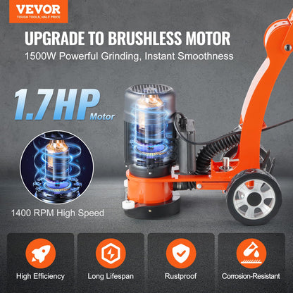 VEVOR Electric Concrete Floor Grinder, 7" 1300w