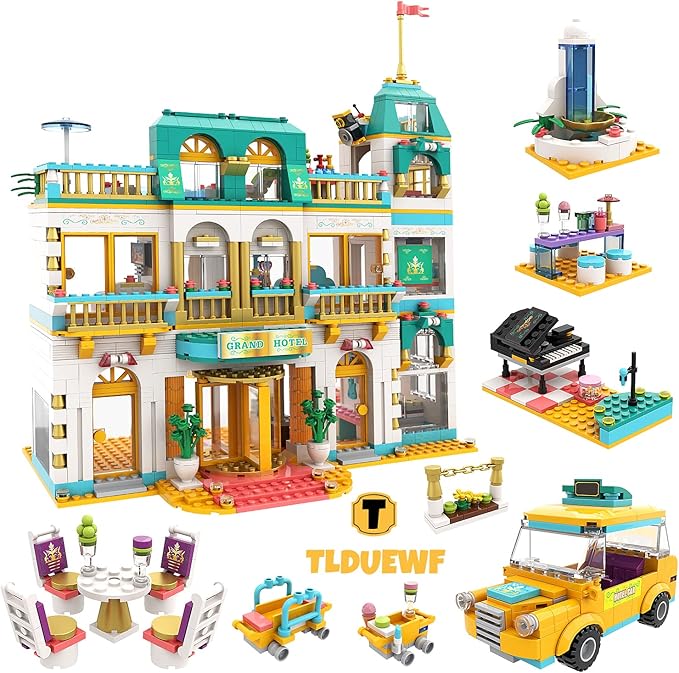 Friends Heartlake City Grand Hotel Building Kit Girls House Building Blocks Toy Gift for Kids Girls Aged 6-12 (1639 Pieces)