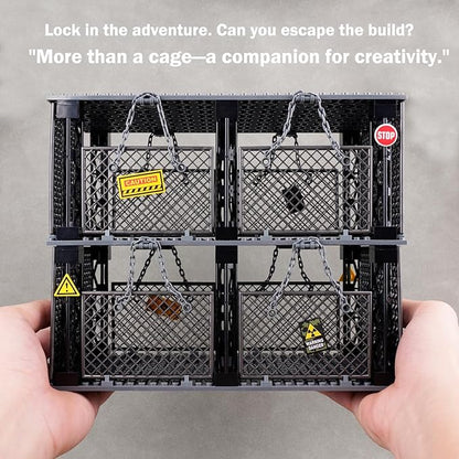 Military Base Cage Animals Accessories: Military Police Jail Chain Building Block SetsJurassic Dinosaur Cage Fence Rope Bricks Parts and Pieces Toys (1PCS)