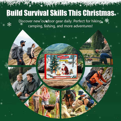 Survival Advent Calendar 2025 - 24 Days of Outdoor Gear & Gadgets for Men and Teens | Perfect Christmas Countdown Gift