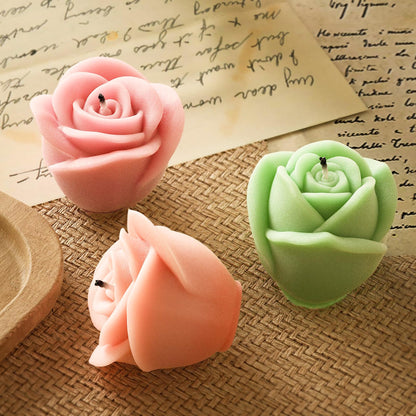 2 Pack Rose & Succulent Silicone Molds for Candle Making & Home Decor