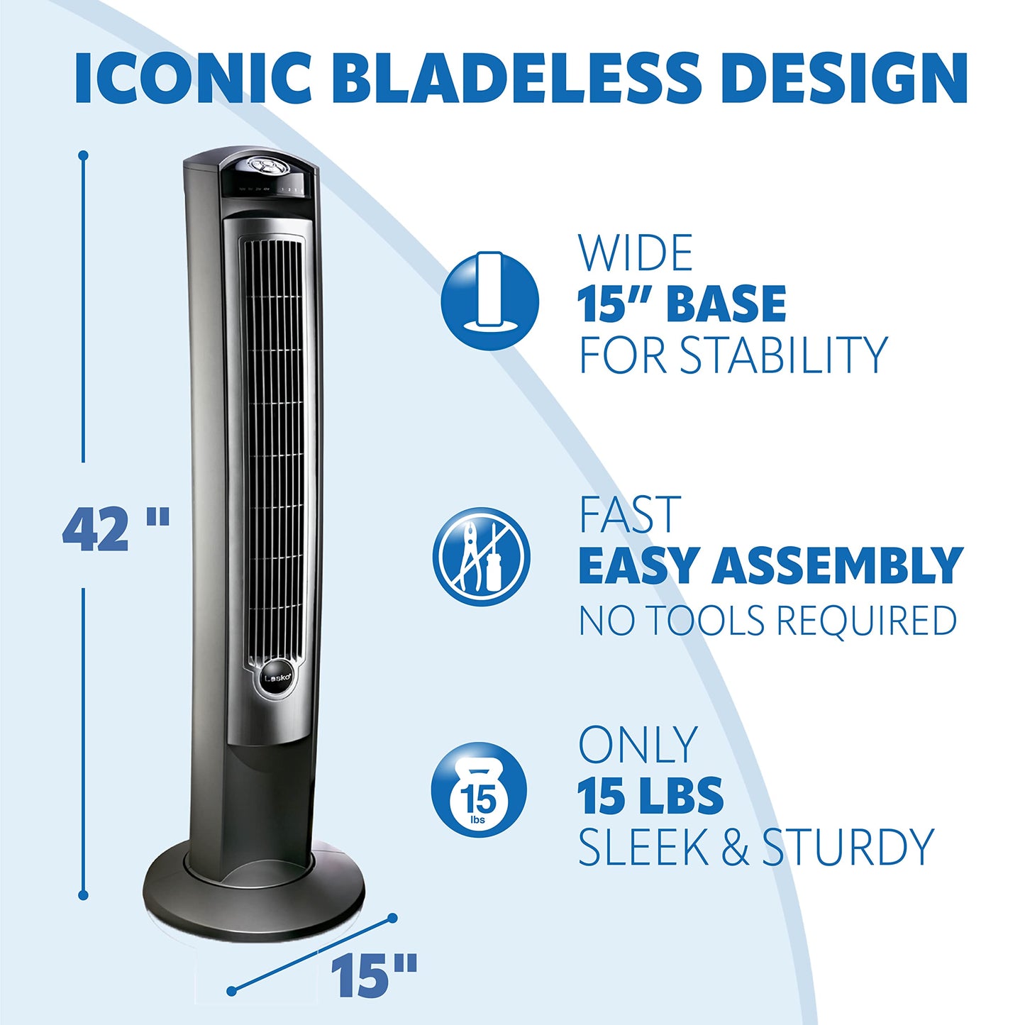 Lasko High Velocity Pivoting Blower Fan 42" Oscillating Tower Fan Bundle
