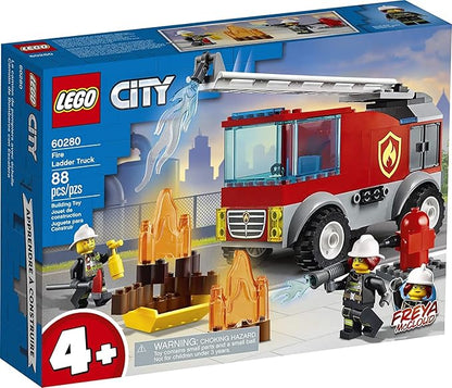 LEGO City Fire Ladder Truck 60280 Building Kit Fun Firefighter Toy Building Set for Kids New 2021 (88 Pieces)