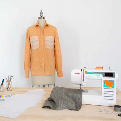 Janome MOD-50 Computerized Sewing Machine with 50 Built-In Stitches, 3 One-Step Buttonholes, Drop Feed and Accessories