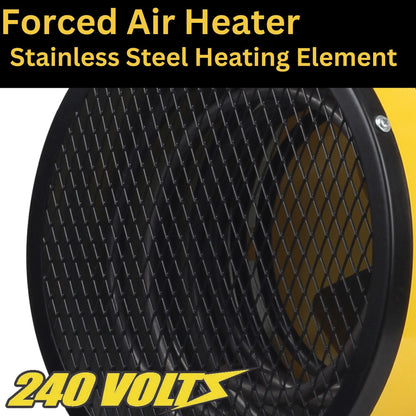 Dura Heat 240V Electric Industrial Garage, Workshop, Warehouse, Construction Heater, Wall/Ceiling Mount, 12,800 BTU, 3,750 Watt Forced Air Heater, Overheat Protection - Ideal for Garage & Workshop