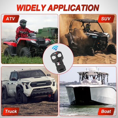Nilight ATV UTV Electric Winch 12V 4500 lb Winches for Towing Trailer Truck Jeep Off Road Portable Waterproof IP67 Winch with Synthetic Rope Wireless & Wired Remote Control Hawse Fairlead Mount Plate