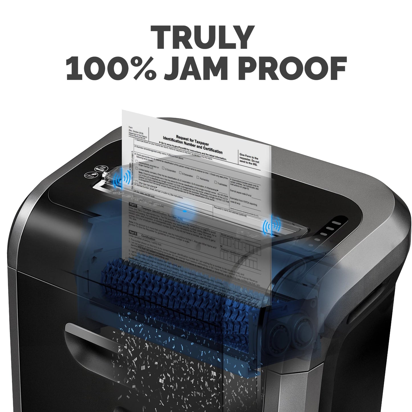 Fellowes ‎Powershred 79Ci 16-Sheet 100% Jam-Proof Heavy Duty Crosscut Paper Shredder Machine for Office and Home, Black/Dark Silver 3227919