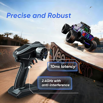 1/14 Brushless RC Cars for AdultsFast 50mph Electric Off-Road RC Monster Truck4WD High Speed 4X4 All Terrain Remote Control Car with 25W Fast ChargerWaterproof RC Truck with 3S Battery ﻿﻿