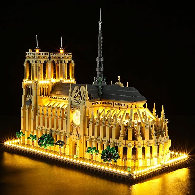 YEABRICKS LED Light for 21061 Architecture Notre Dame Cathedral Building Blocks Model (Building Set NOT Included)
