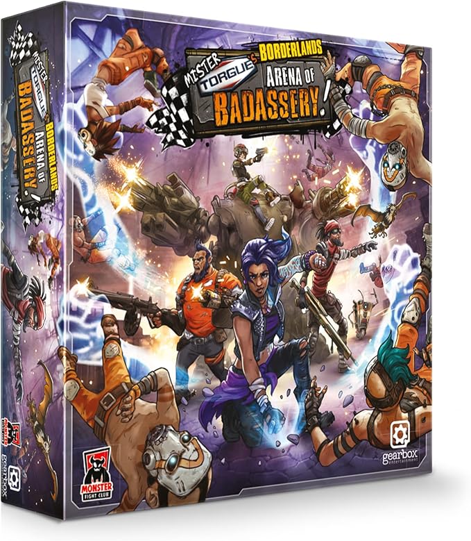 Borderlands Mister Torgue's Arena of Badassery Board Game | Cooperative Strategy Game | Fighting Game for Adults | 1-4 Players | Ages 14+ | Avg. Playtime 60-90 Mins | Made by Monster Fight Club