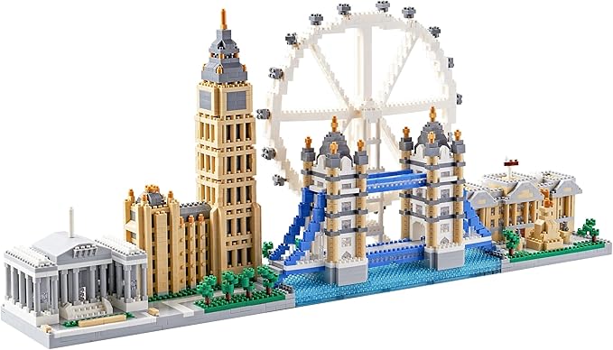 London Skyline Architecture Miniature Building Block Set Architecture Series Model Toy Present for Adults and Children (3430 Pieces)