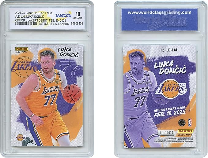 2025 Panini Luka DONCIC Official Lakers Debut 1st Issue Card #LD-LAL - Graded GEM-Mint 10