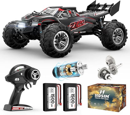Hosim 1/10 RC Car for Adults &amp Boys 48+KMH Electric Remote Control Car High Speed Large RC Truck 4X4 Off-Road All Terrains Waterproof Monster Trucks Hobby RC Cars Toys Gifts for Boys 8-12